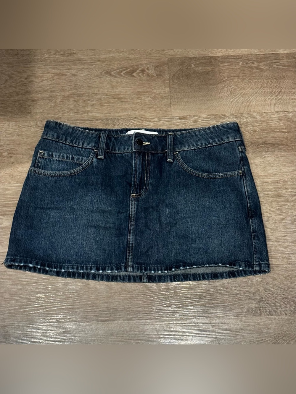 Hollister Dark Indigo Denim Mini Skirt